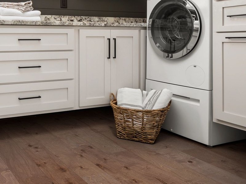 Laundry Room with wood flooring - Solano Carpet in CA